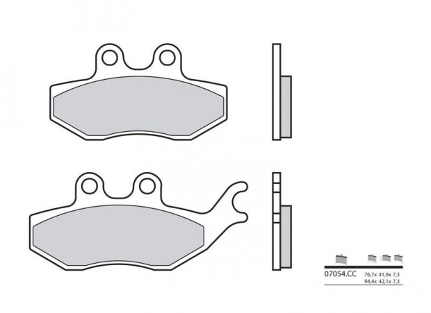 BREMBO Robogó Szén-Kerámia Fékbetétek - 07054CC