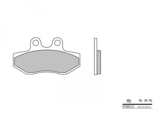 BREMBO Robogó Szén-Kerámia Fékbetétek - 07089CC