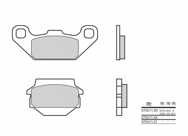 BREMBO Street szén-kerámia fékbetétek - 07SU1121