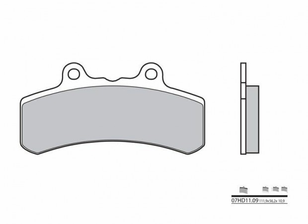 BREMBO Utcai Szén-Kerámia Fékbetétek - 07HD1109