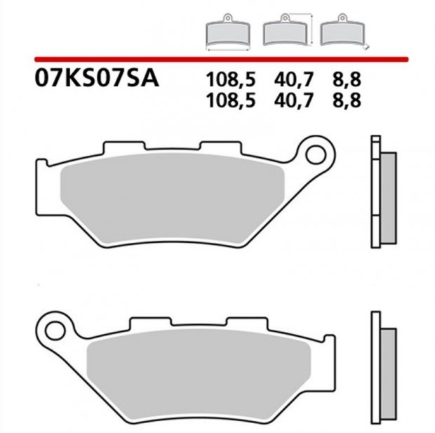 BREMBO szinterezett fékbetétek - 07KS07SA