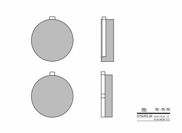 BREMBO utcai karbon kerámia fékbetétek - 07SU0526
