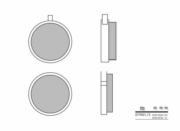 BREMBO utcai karbon kerámia fékbetétek - 07YA0113