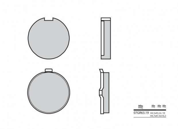 BREMBO utcai szén-kerámia fékbetétek - 07GR6319
