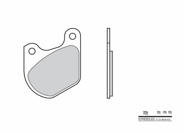 BREMBO utcai szén-kerámia fékbetétek - 07HD0303