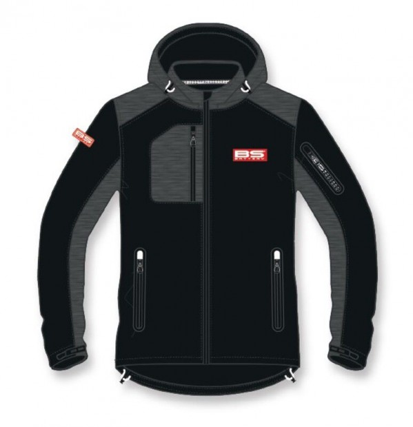 BS BATTERY BS Factory Softshell Dzseki - Fekete/Szürke, L méret