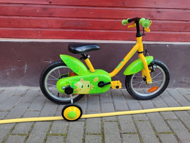 B'Twin btwin B Twin Decathlonos Dinosaur 500 tanulkerkkel 14" gyerek