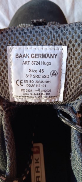 Baak Hugo esd 8724 munkavédelmi cipő eladó 46-os