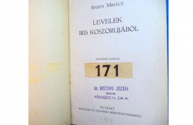 Babits Mihly: Levelek Iris koszorujbl