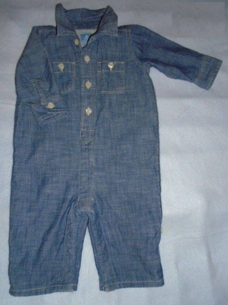 Baby Gap kék és galléros rugdalózó overál 3-6 hó (méret 68)