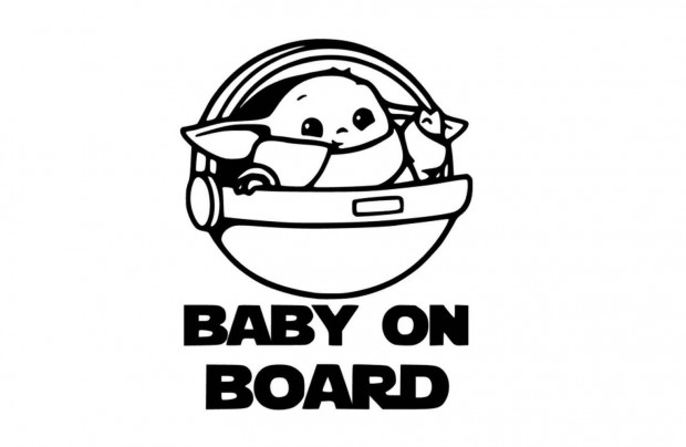 Baby Yoda, star wars, baby on board aut matrica, jrm dekorci