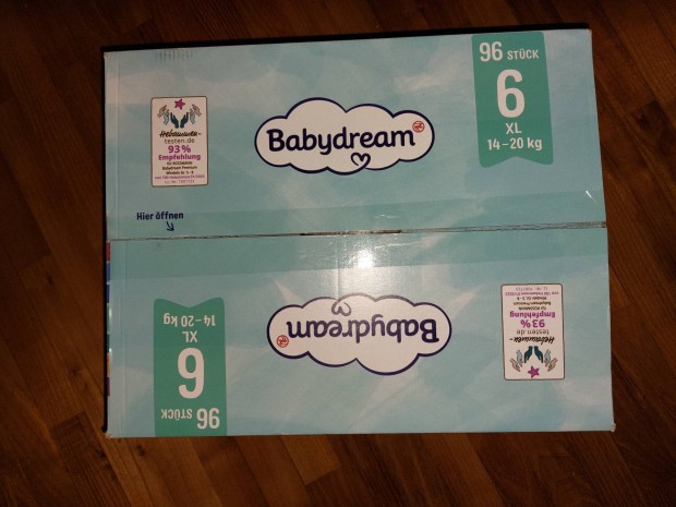 Babydream XXL megapack 6-os tpzras pelenka 96db 14-20kg