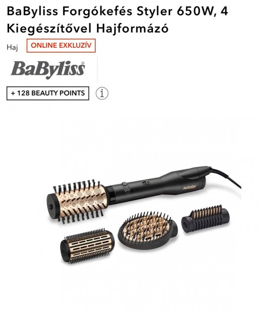 Babyliss forgókefés hajformázó vadiúj