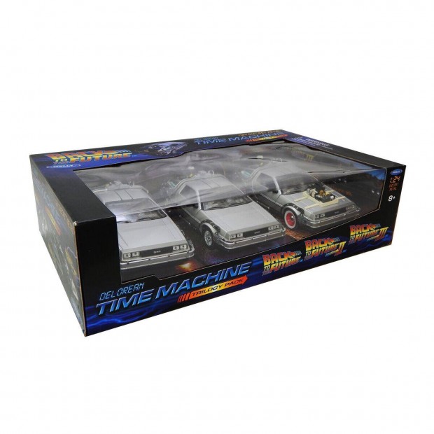 Back to the Future DMC Delorean Trilogia 1:24 Aut modell Pack