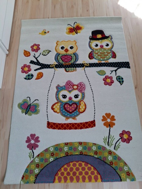 Baglyos gyerekszoba sznyeg, 120*170 cm