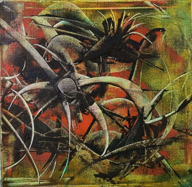 Baján Ildikó festmény 30 x 30 cm
