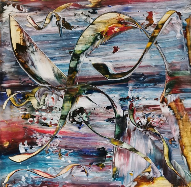 Baján Ildikó festmény 40 x 40 cm