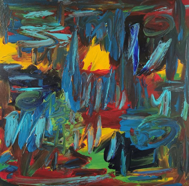 Baján Ildikó festmény 50 x 50 cm