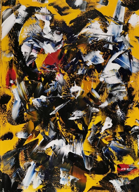 Baján Ildikó festmény 50 x 70 cm. Újratervezés