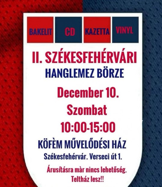 Bakelit, Vinyl, Cd és kazetta börze.