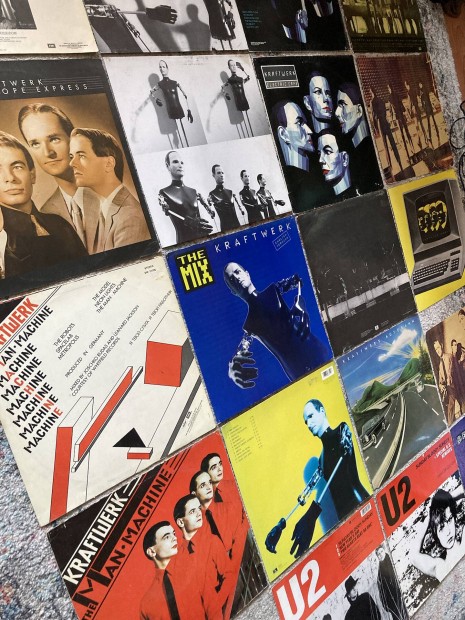 Bakelit lemez LP borító plakát Depeche U2 Kraftwerk rock klub studió
