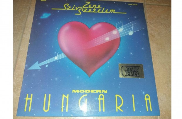 Bakelit lemez Modern Hungária Zene Szív Szerelem