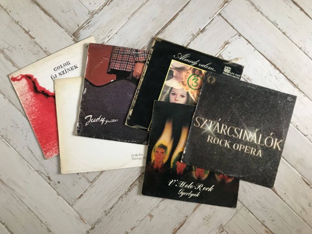 Bakelit lemez lp csomag vegyesen egyben retro magyar