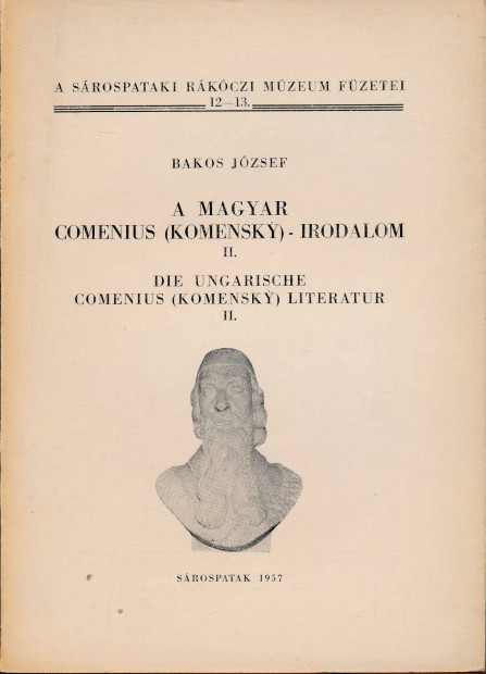 Bakos Jzsef: A magyar Comenius (Komensky)-irodalom II