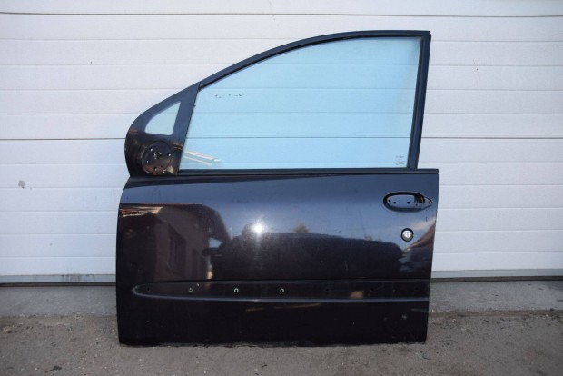 Bal első ajtó Multipla, üveg szerkezet is, vezető oldal fekete Fiat