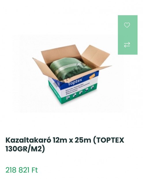 Bála kazal takaró ponyva 12x25 méter