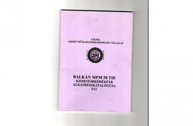 Balkán MPM 50 alkatrész katalógus ( Magyar ) ( 29. )