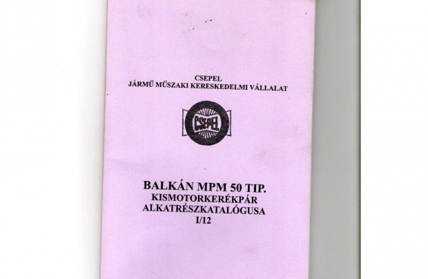 Balkán MPM 50 alkatrész katalógus ( Magyar ) ( 29. )