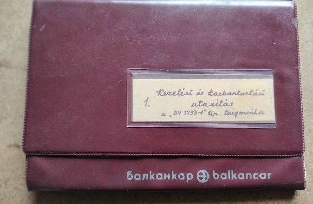 Balkancar targonca DV 1733-1 kezelsi zemeltetsi utasts