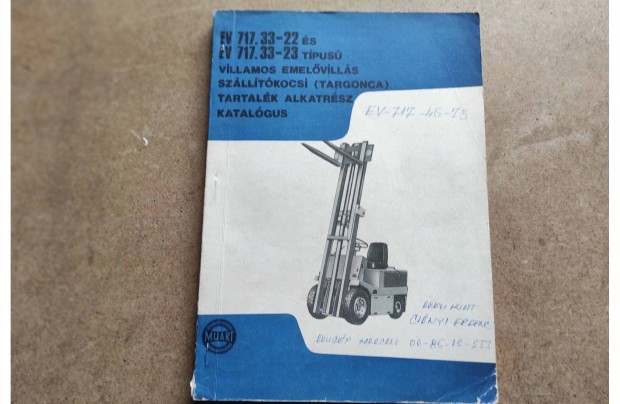 Balkancar targonca EV 717.33.22 alkatr�szkatal�gus