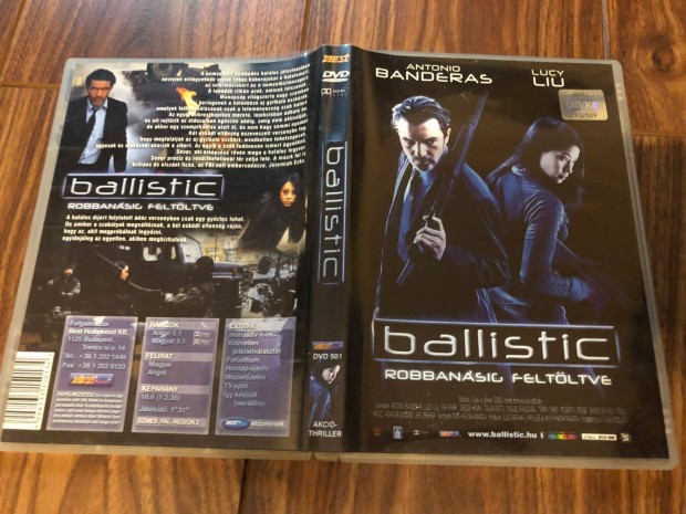 Ballistic Robbansig feltltve DVD (Antonio Banderas, Lucy Liu)
