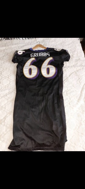 Baltimore Ravens Ben Grubbs game worn mez