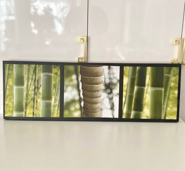 Bambuszmints fakeretre fesztett falikp 90x30 cm ra: 5999 Ft