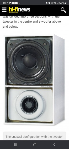 Bang & Olufsen Beovox Cx50 audiofill hangfal monitor elad