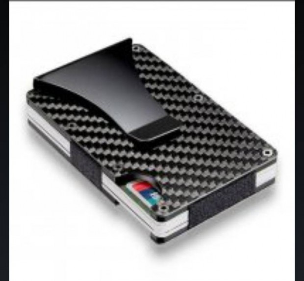 Bankkártyatartó RFID védelemmel új /carbon fiber