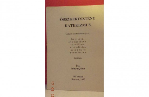 Bnyai Jnos: sszkeresztny katekizmus