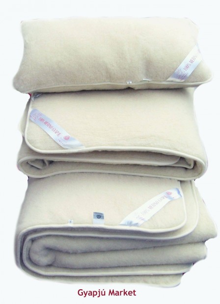 Bárány merino gyapjú ágynemű garnitúra (derékalj, takaró, párna) 520g