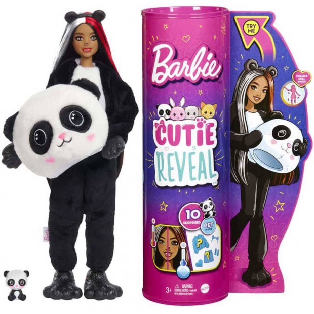 Barbie Cutie Reveal: Baba Panda Jelmezzel s Meglepetsekkel
