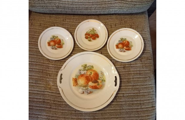 Bareuther Bavaria porcelán tortatál és desszert tányérok