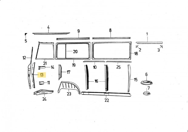 Barkas jav�t� �v h�ts� ajt� oszlop bels� takar� lemez