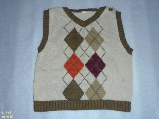 Barna mellény 9-12 hó (méret 80)