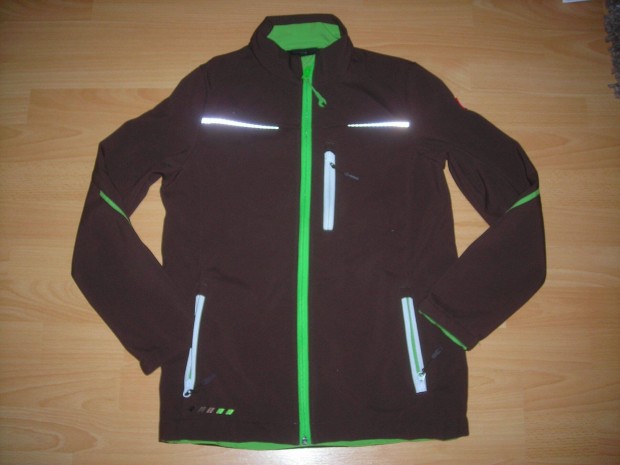 Barna softshell kabát átmeneti dzseki 158-164