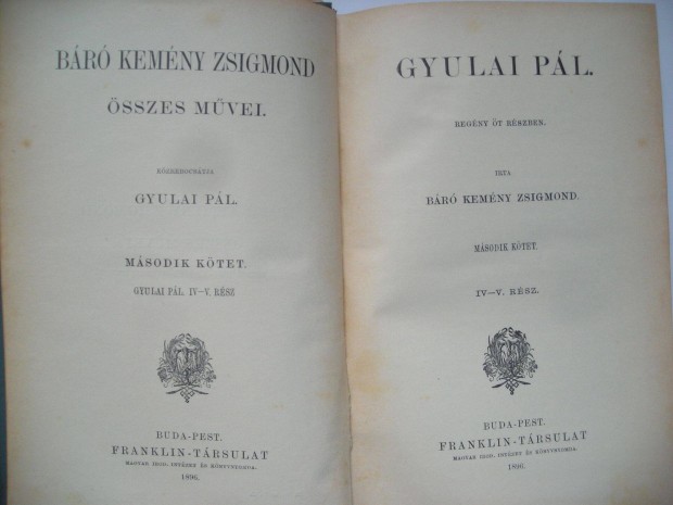 Br Kemny Zsigmond: Gyulai Pl I-II