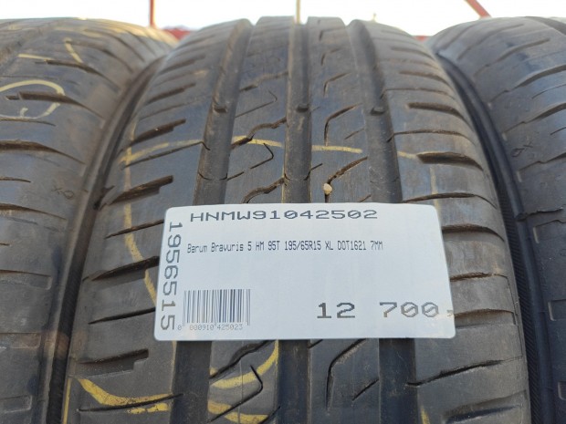 Barum Bravuris 5 HM 95T 195/65R15 XL DOT1621 7MM HASZNÁLT NYÁRIGUMI T