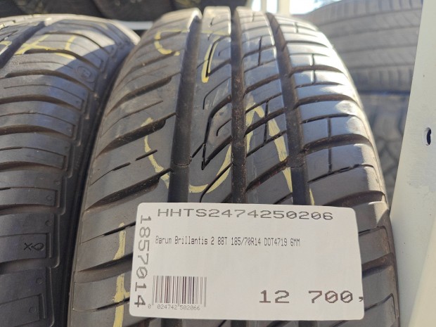 Barum Brillantis 2 88T 185/70R14 DOT4719 6MM HASZNÁLT NYÁRIGUMI T 88