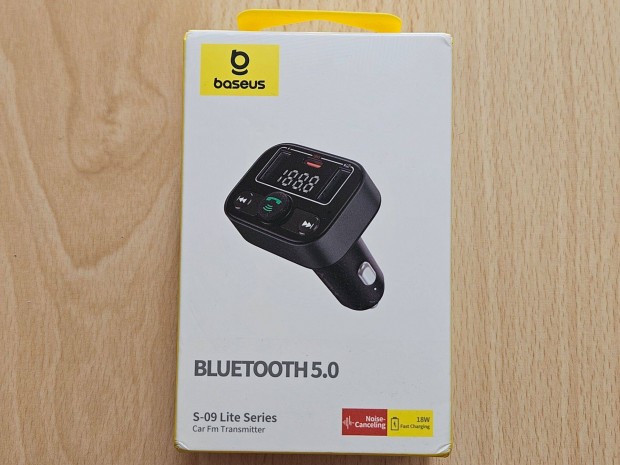 Baseus Bluetooth 5.3 QC 3.0 PD 18W Dual USB 3.0 FM Transzmitter töltő